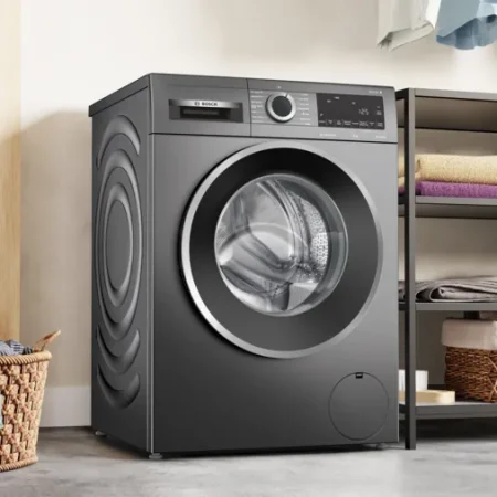 Bosch Series 6 Washing Machine, Front Loader 9 kg max. 1400 rpm, Cast iron grey