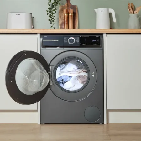 Bosch Series 6 Washing Machine, Front Loader 10 kg max. 1400 rpm, Cast Iron Grey